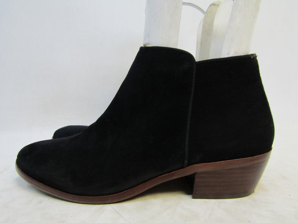 Sam Edelman Womens Size 8 M Black Suede Zip Ankle Fashion Boots Bootie